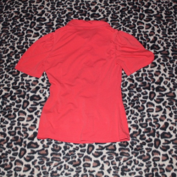 vintage 90s campy button down w/ puffed shoulders size small - Picture 3 of 4